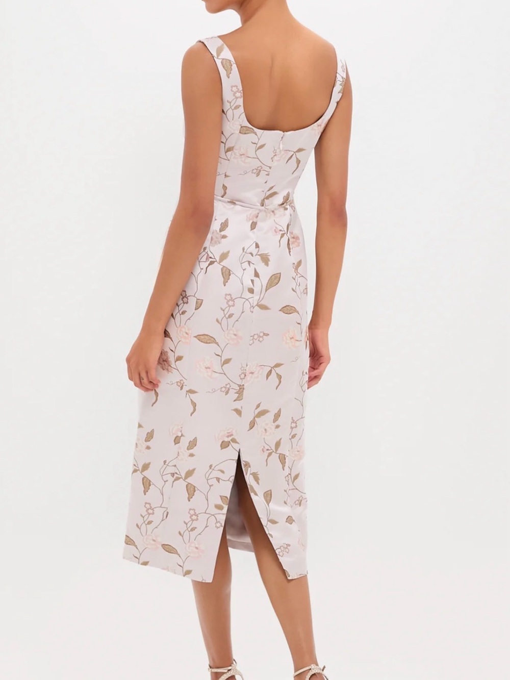 STAUD Blush Floral Midi Dress - Picture 4 of 6